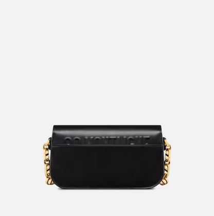 BOLSO 30 MONTAIGNE AVENUE Piel de becerro negra