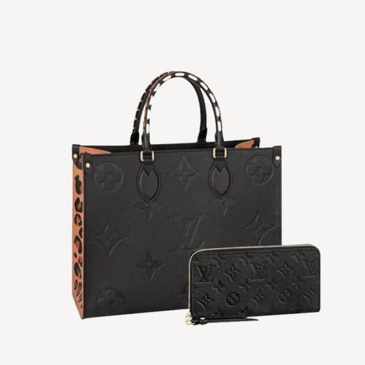 LV Onthego MM Wild at Heart Black