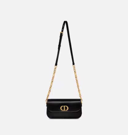 BOLSO 30 MONTAIGNE AVENUE Piel de becerro negra