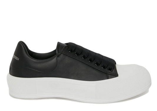 Zapatillas de lona con cordones de Alexander McQueen en negro
