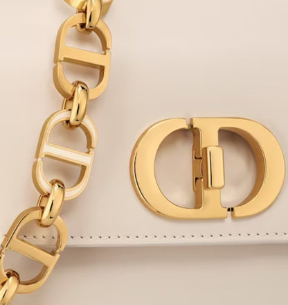 BOLSO 30 MONTAIGNE AVENUE Piel de becerro color marfil polvoriento