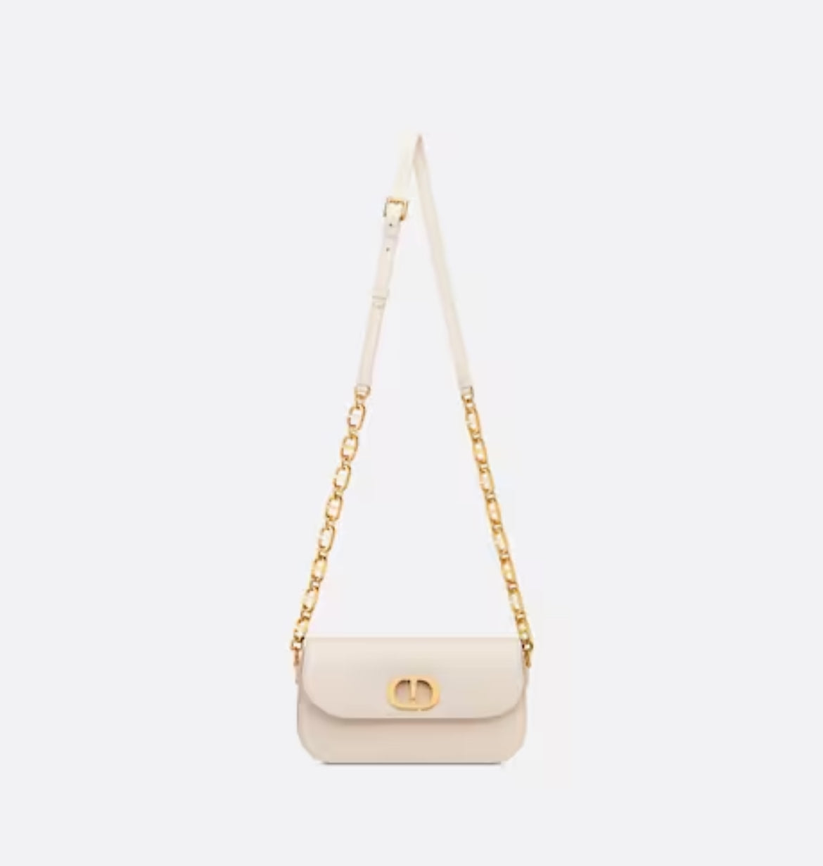 BOLSO 30 MONTAIGNE AVENUE Piel de becerro color marfil polvoriento