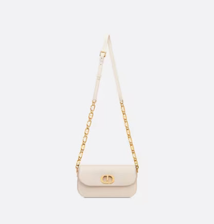 BOLSO 30 MONTAIGNE AVENUE Piel de becerro color marfil polvoriento