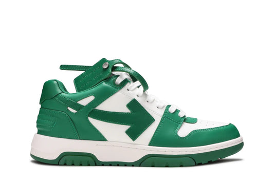 Zapatillas Off-White verdes y blancas fuera de la oficina